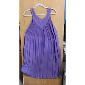 Advance Apparels Sundress Cover-up Free Size Purple‎ Tie Dyed Flowy  Embroidered